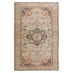 6.4x10 Ft Authentique tapis moderne en laine turque fait à la main avec motif de médaillon