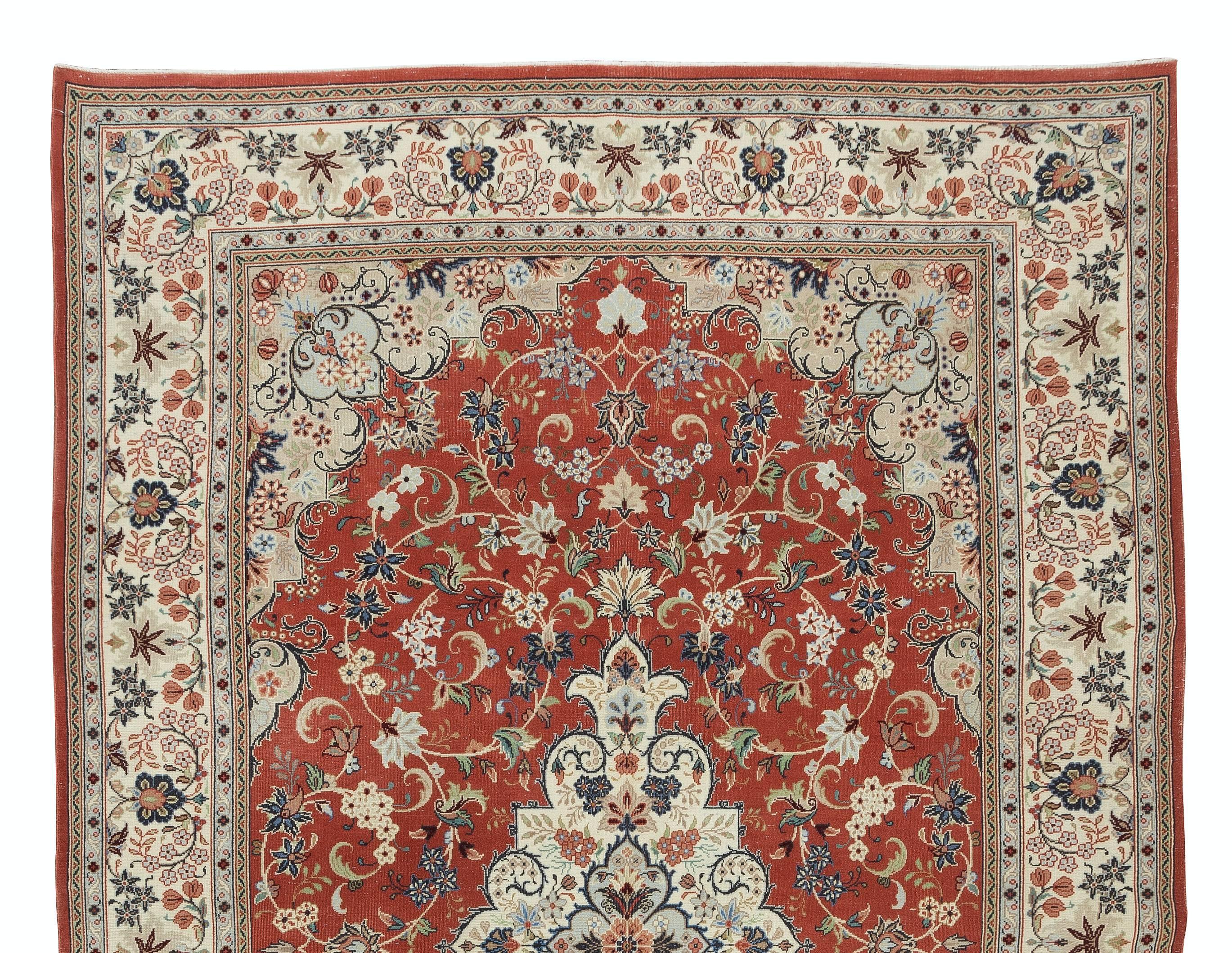 6,4x10.4 m einzigartiger türkischer Teppich aus der Mitte des 20. Jahrhunderts mit Medaillon-Design (Türkisch) im Angebot