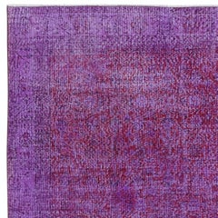 6.4x10.5 Ft Modern Handmade Turkish Sparta Wool Area Rug in Purple