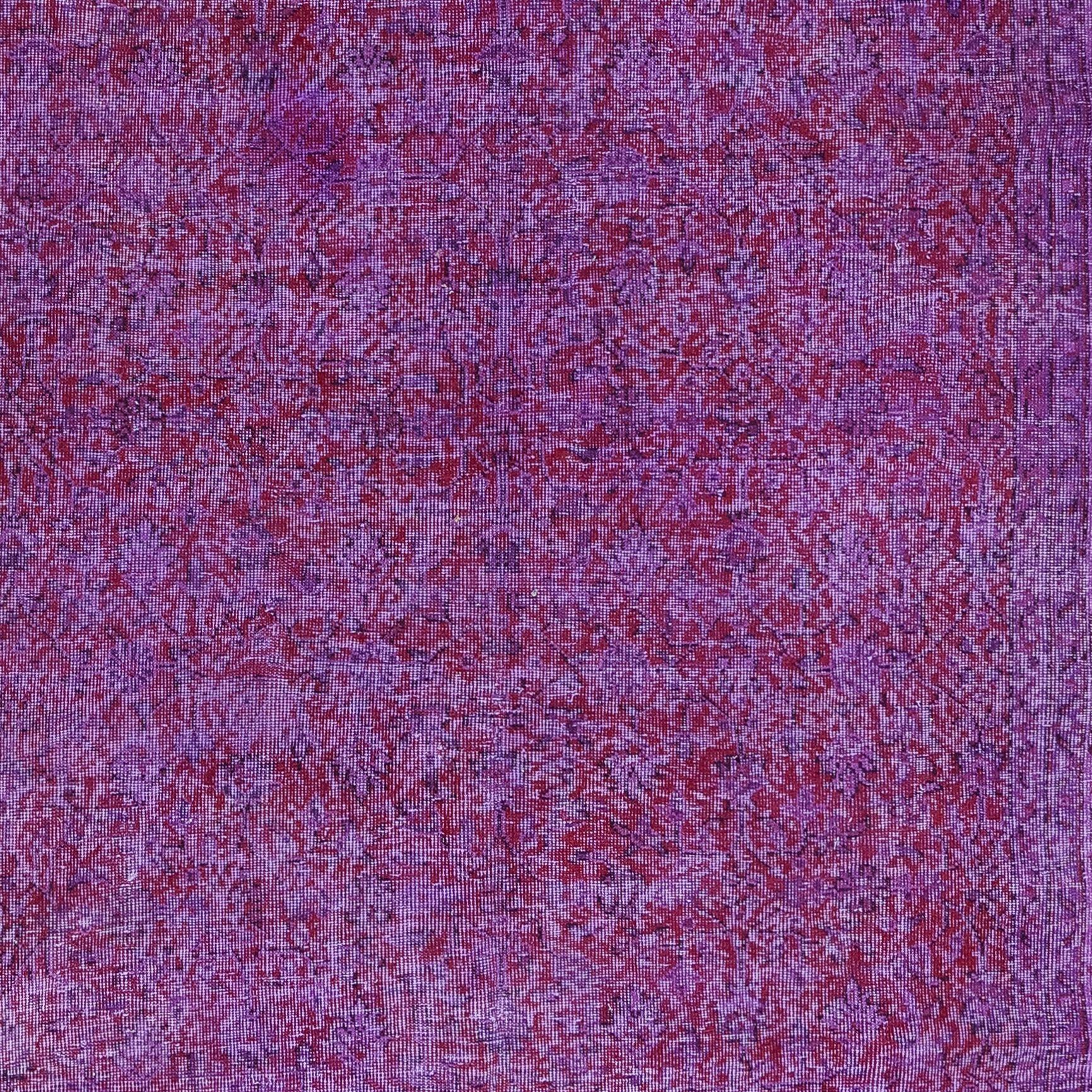 Hand-Knotted 6.4x10.5 Ft Modern Handmade Turkish Sparta Wool Area Rug in Purple For Sale