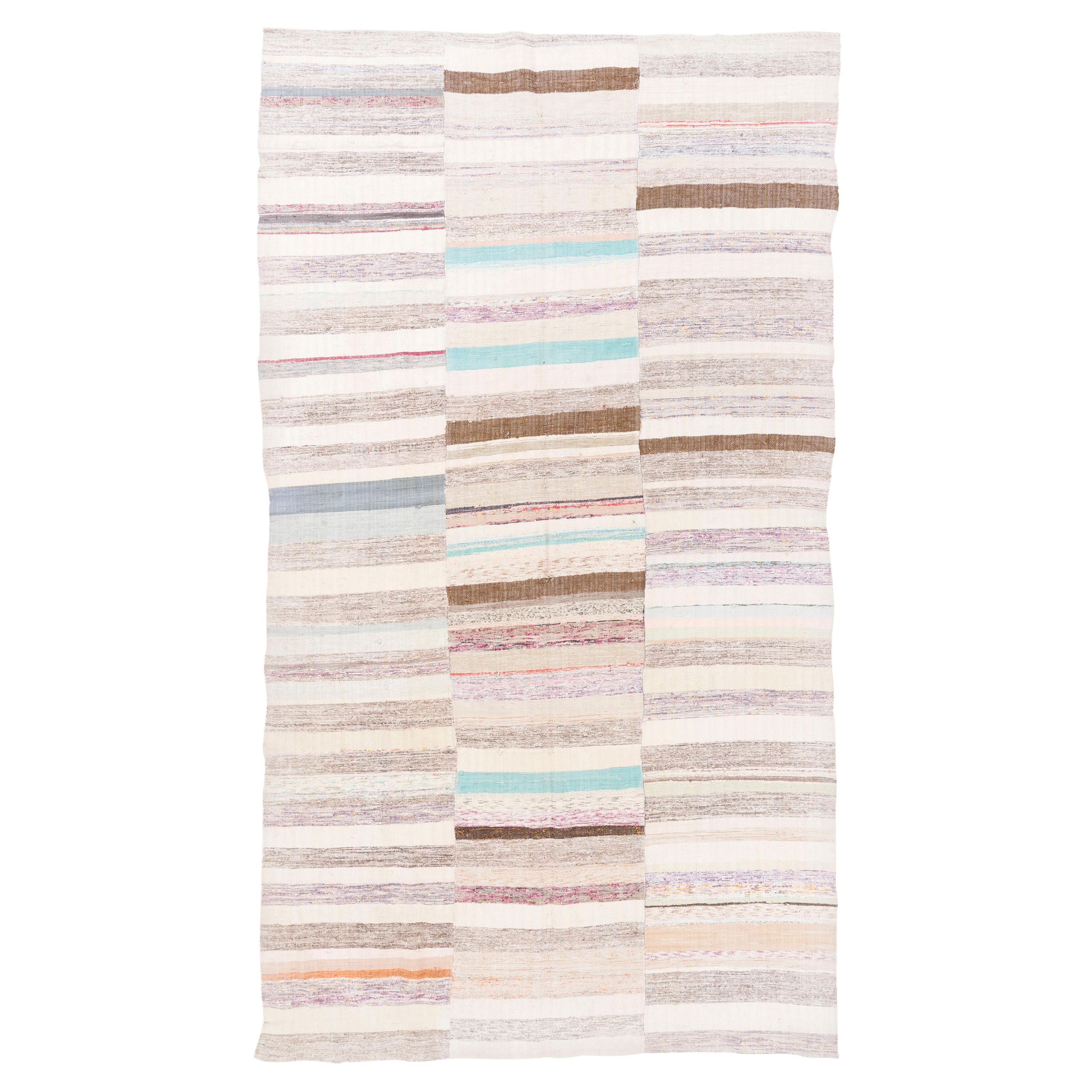 10x13.7 Ft Cotton MidCentury Anatolian Kilim HandWoven Vintage