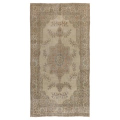 6.4x11.5 Ft Vintage Hand Knotted Turkish Sun Faded Wool Area Rugs nei colori beige