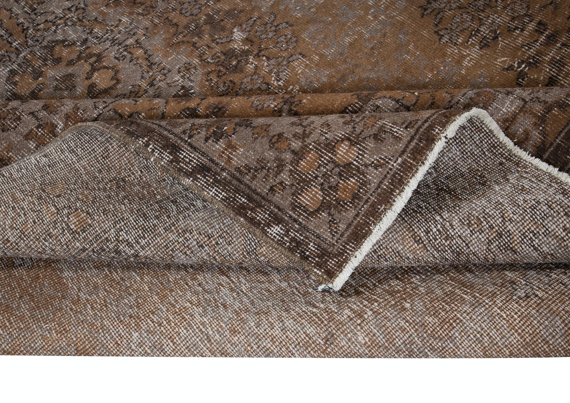 Our over-dyed rugs are all hand-knotted vintage pieces that are recreated in our workshop to cater to a wider range of interior design choices from modern to coastal, from industrial to rustic/cottage. These 50 to 70 year-old rugs were hand-knotted