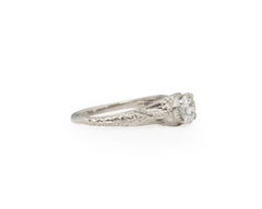 .65 Carat Art Deco Diamond Platinum Engagement Ring
