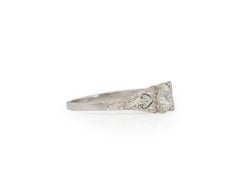 .65 Carat Art Deco Diamond Platinum Engagement Ring