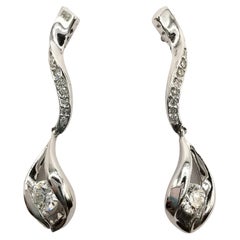 .65 Carat Diamond Drop Earrings in 18k White Gold