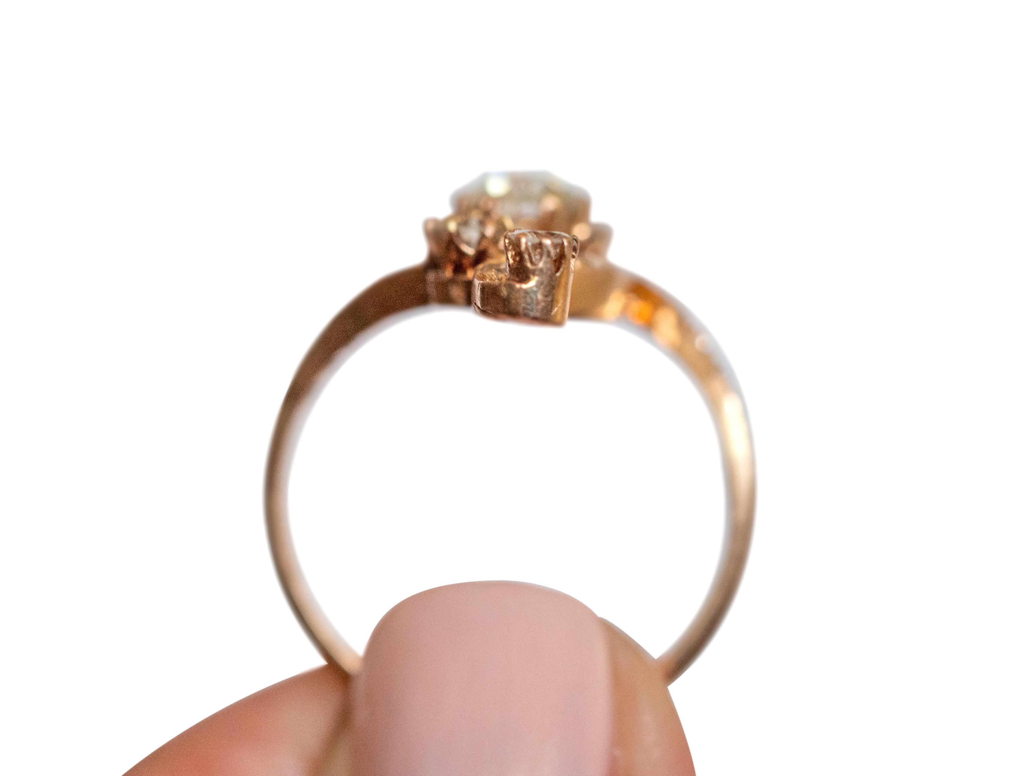 .65 Carat Diamond Rose Gold Ring In Good Condition For Sale In Atlanta, GA