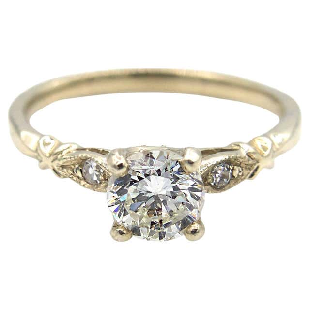 .70 Carat Diamond Gold Tiara Style Engagement Ring For Sale at 1stDibs