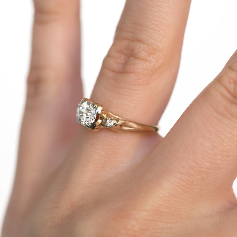 .65 Carat Diamond Yellow Gold Engagement Ring For Sale at 1stDibs .65 carat diamond ring, .65
