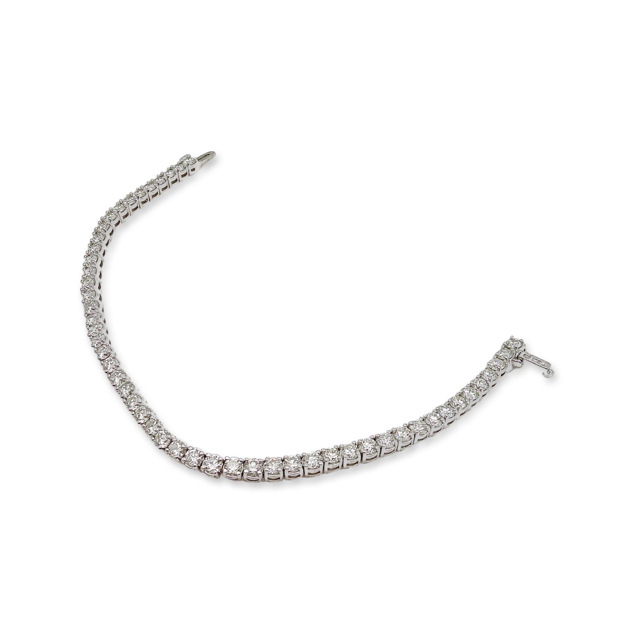 Bracelet de diamants 6,5 carats DTW Pour femmes en vente
