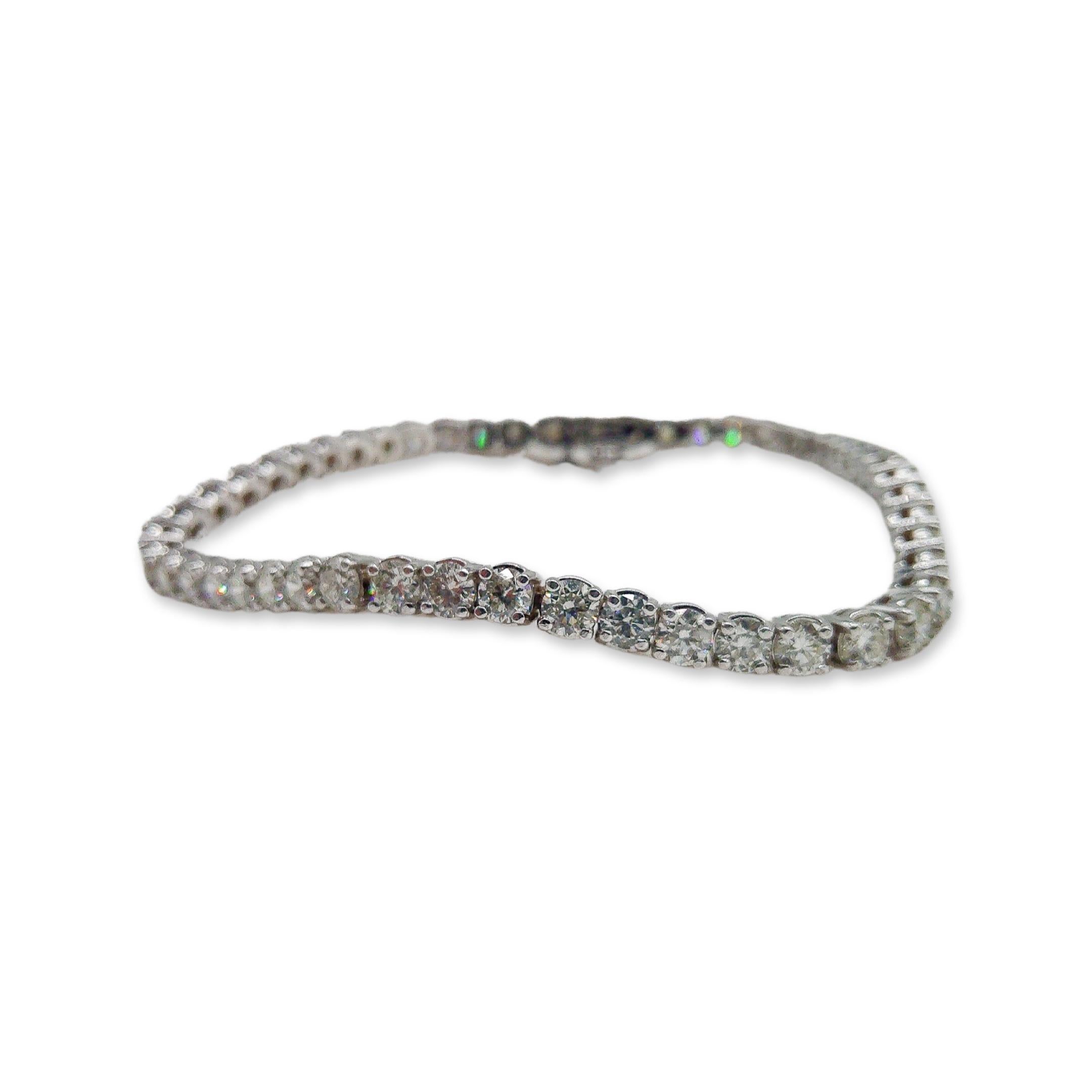 6.5 Carat DTW Diamond Bracelet For Sale 1