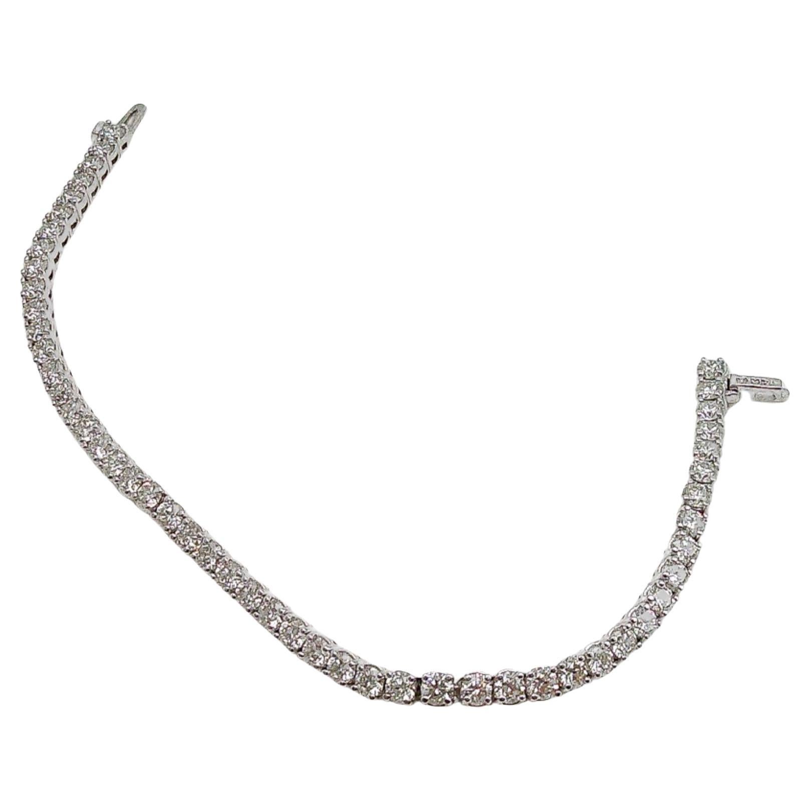 Bracelet de diamants 6,5 carats DTW en vente