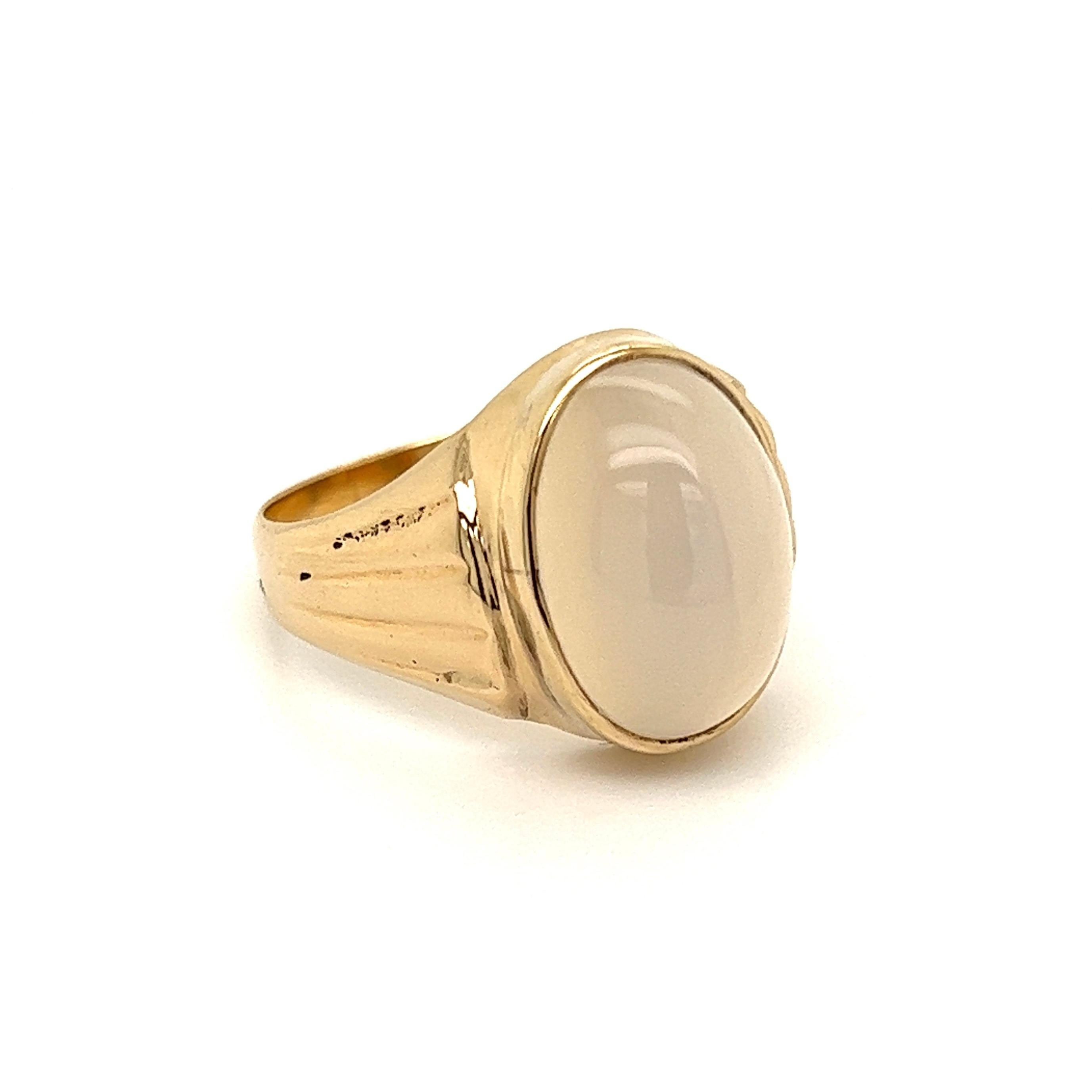 moonstone gold ring mens