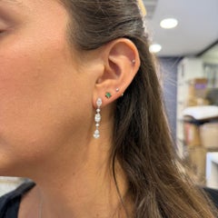 6,5 Karat Multi Shape Diamant Marquise-Oval-Birne Linearer Tropfenohrring