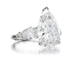 6.5 Carat Pear Statement Brilliant White SI 14K White Gold Heirloom-Worthy Glow