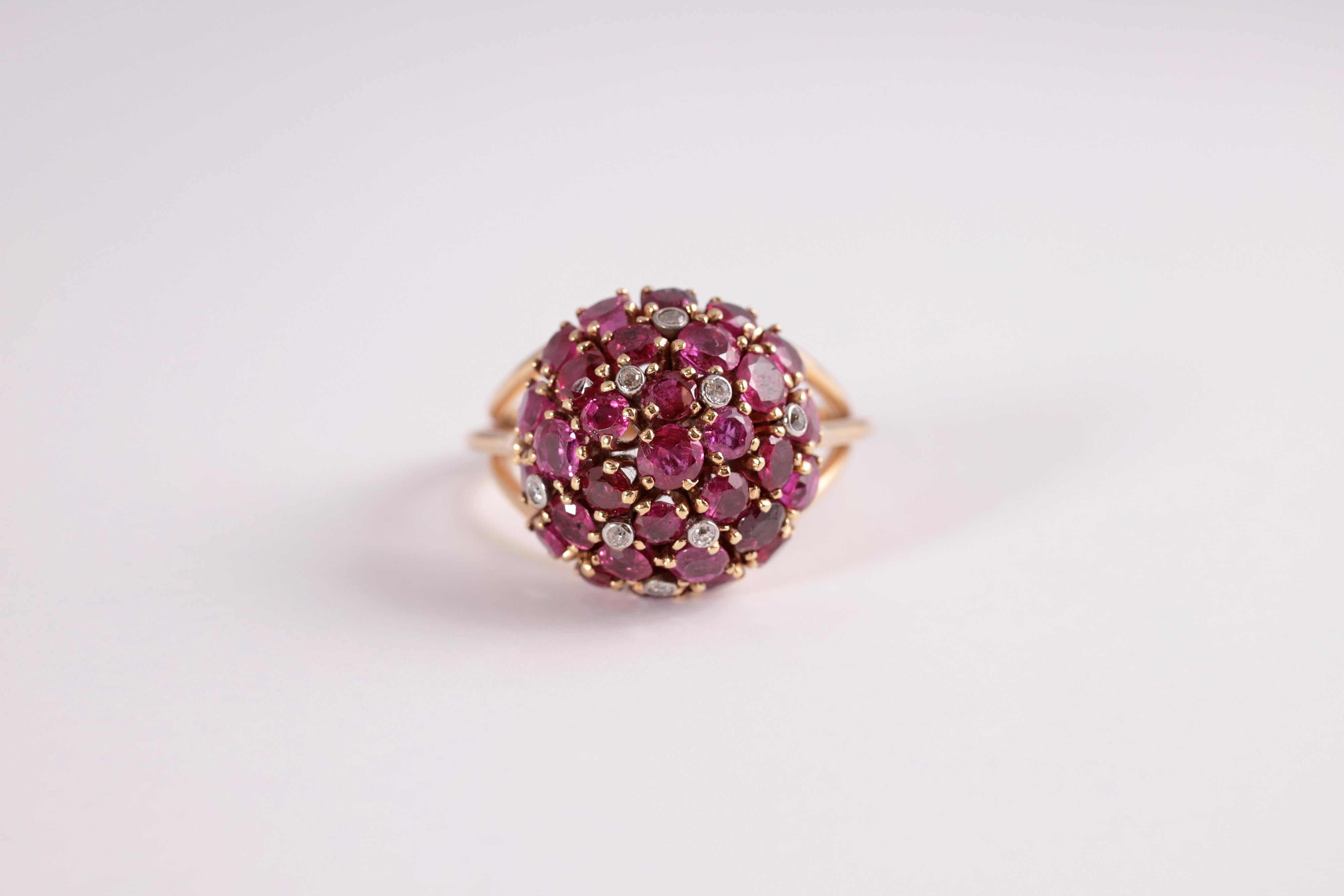 6.5 Carat Ruby and Diamond Ring For Sale 1
