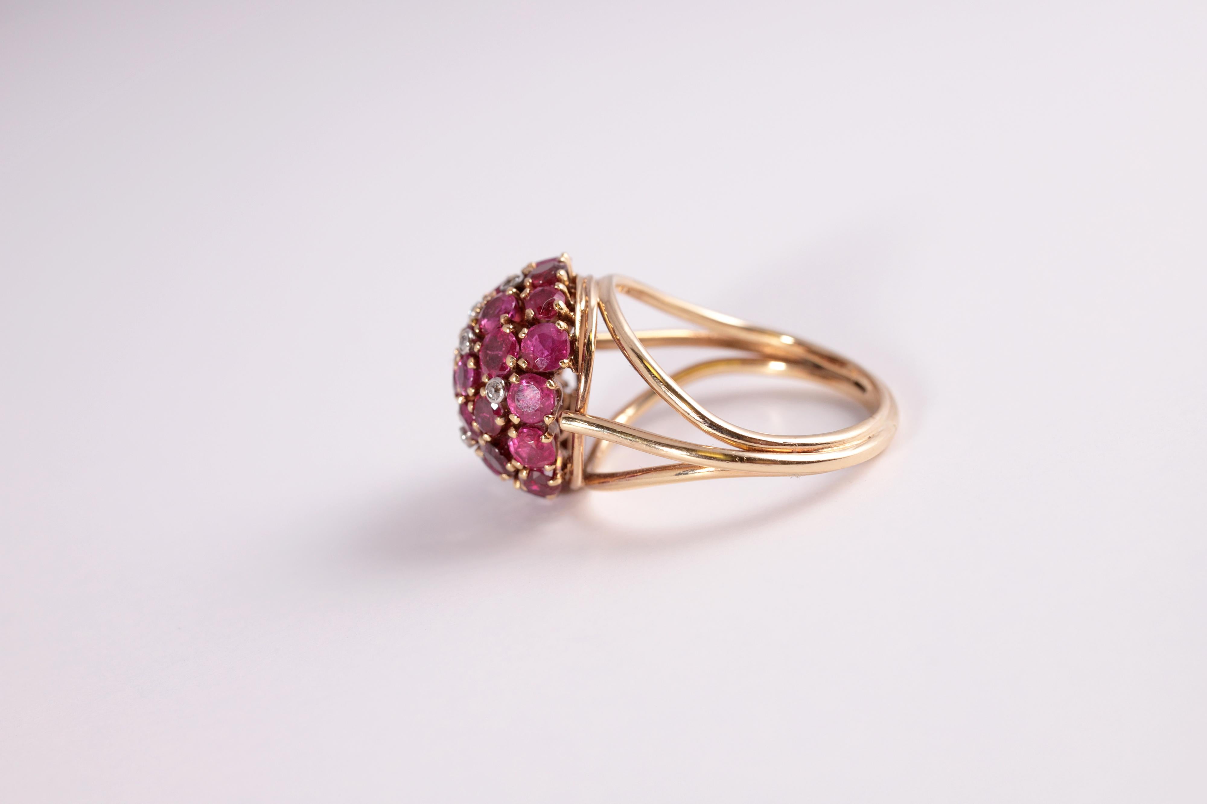 6.5 Carat Ruby and Diamond Ring For Sale 2