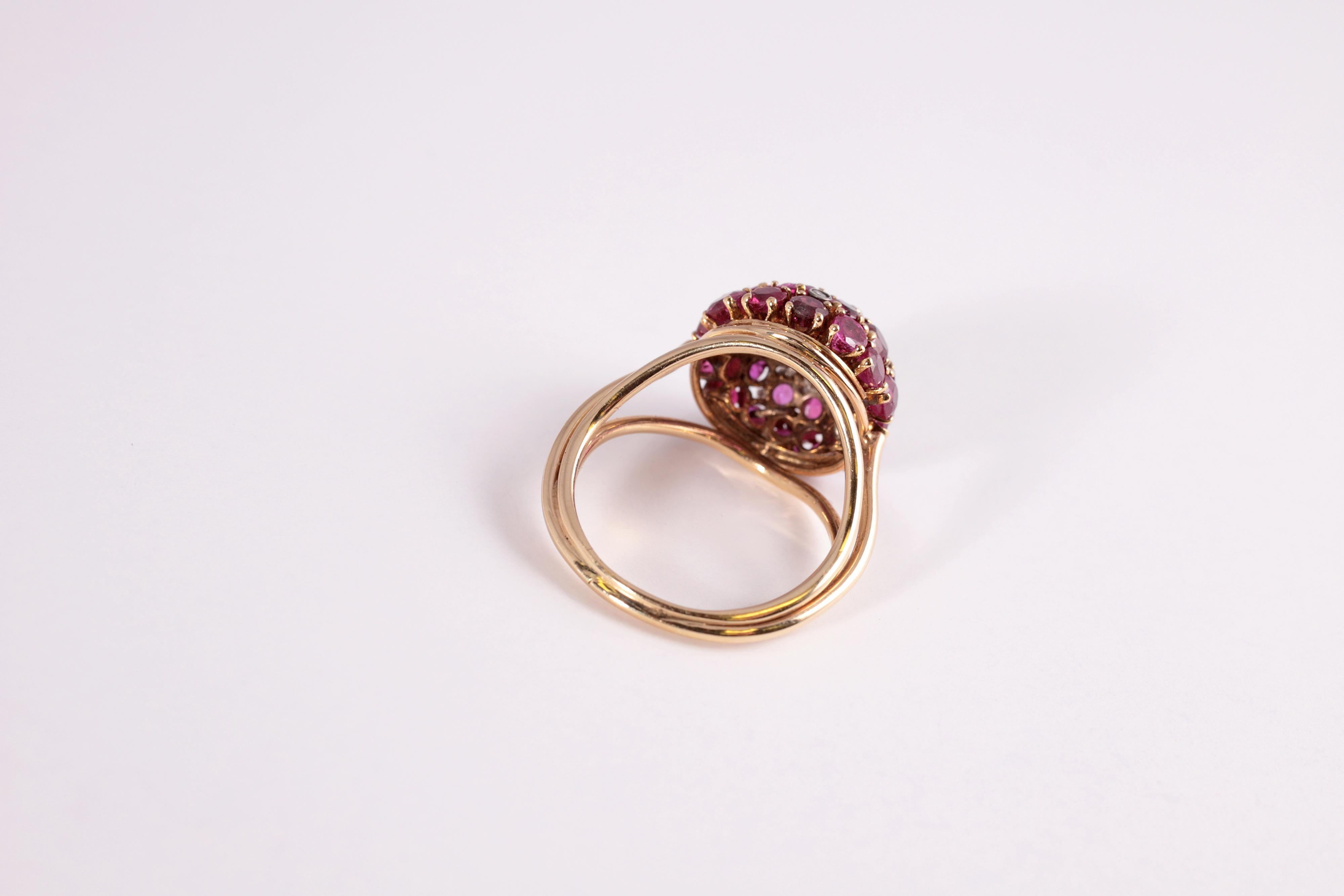 6.5 Carat Ruby and Diamond Ring For Sale 3