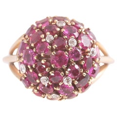 Vintage 6.5 Carat Ruby and Diamond Ring