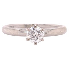 .65 Carat Solitaire Engagement Ring, Six Prong Ring, White Gold
