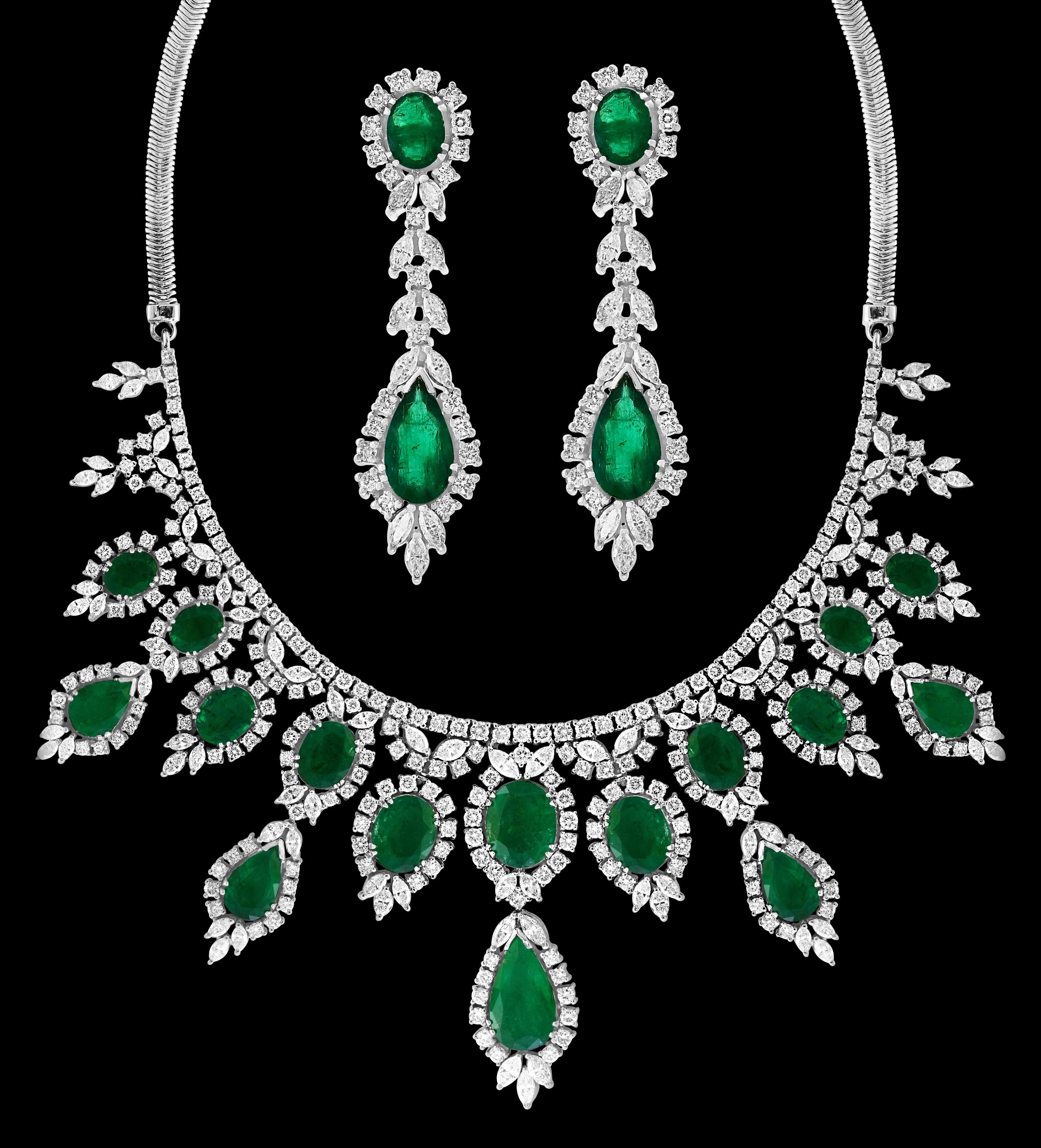 bridal emerald diamond necklace