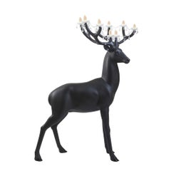 Black Sherwood Deer Chandelier by Marcantonio
