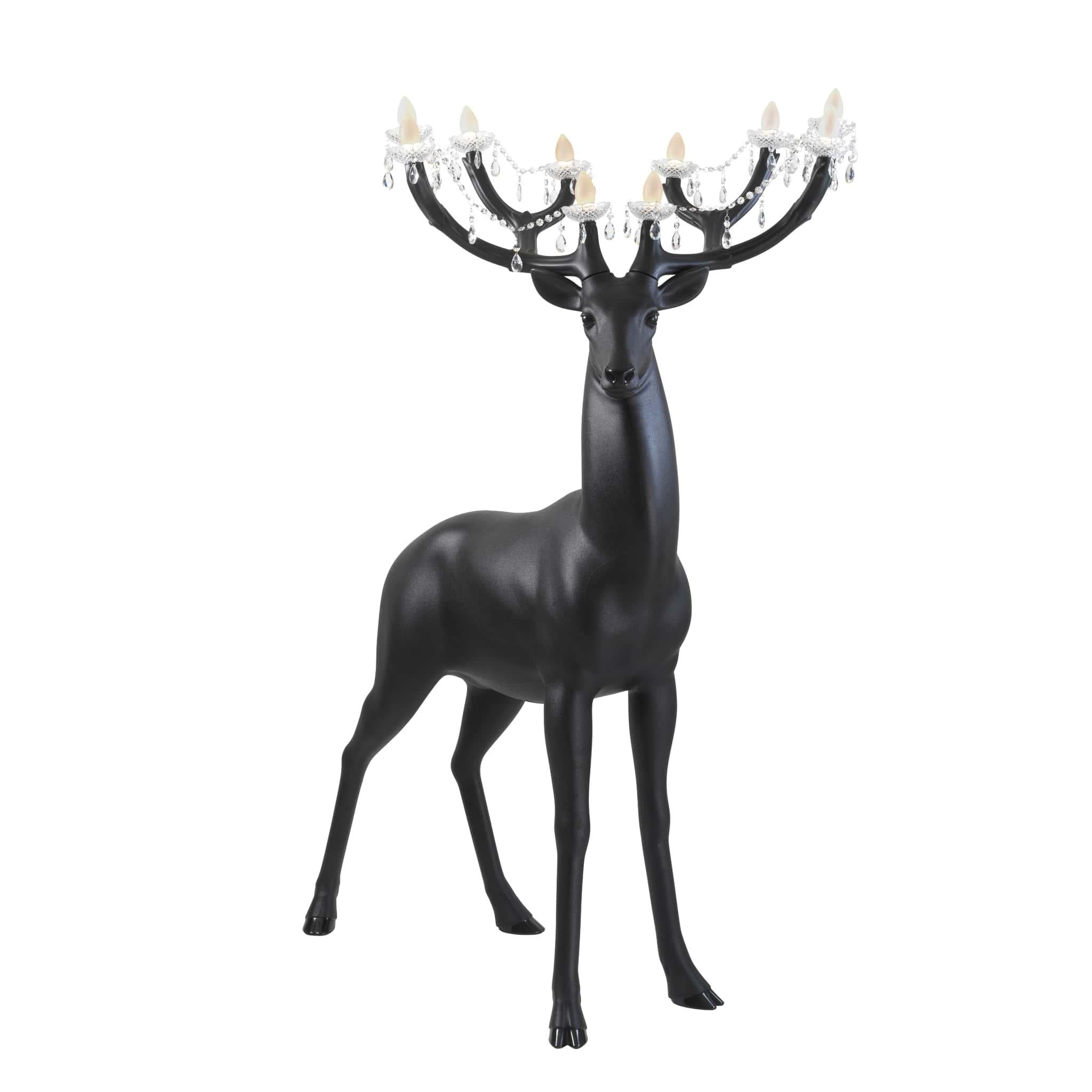 black reindeer figurine