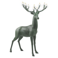 Forest Green Sherwood Deer Chandelier by Marcantonio