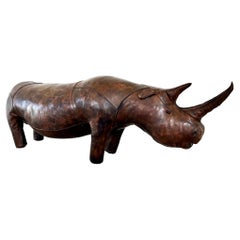 Omersa Leather Rhinoceros Bench for Abercrombie & Fitch, 1960s England