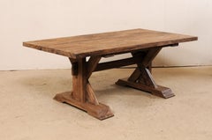 Hardwood X-Framed Trestle Table