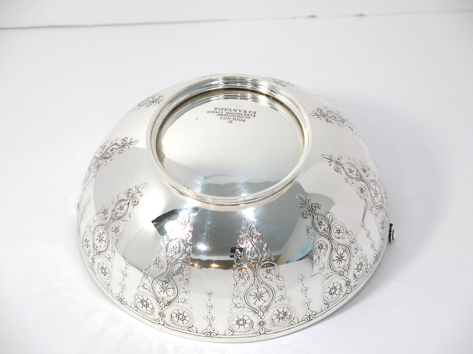 Sterling Silver Tiffany & Co. Antique Floral Ornament Basket In Good Condition In Brooklyn, NY