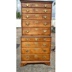 6.5 Late 19th Century English George III Graduated Chest of Drawers