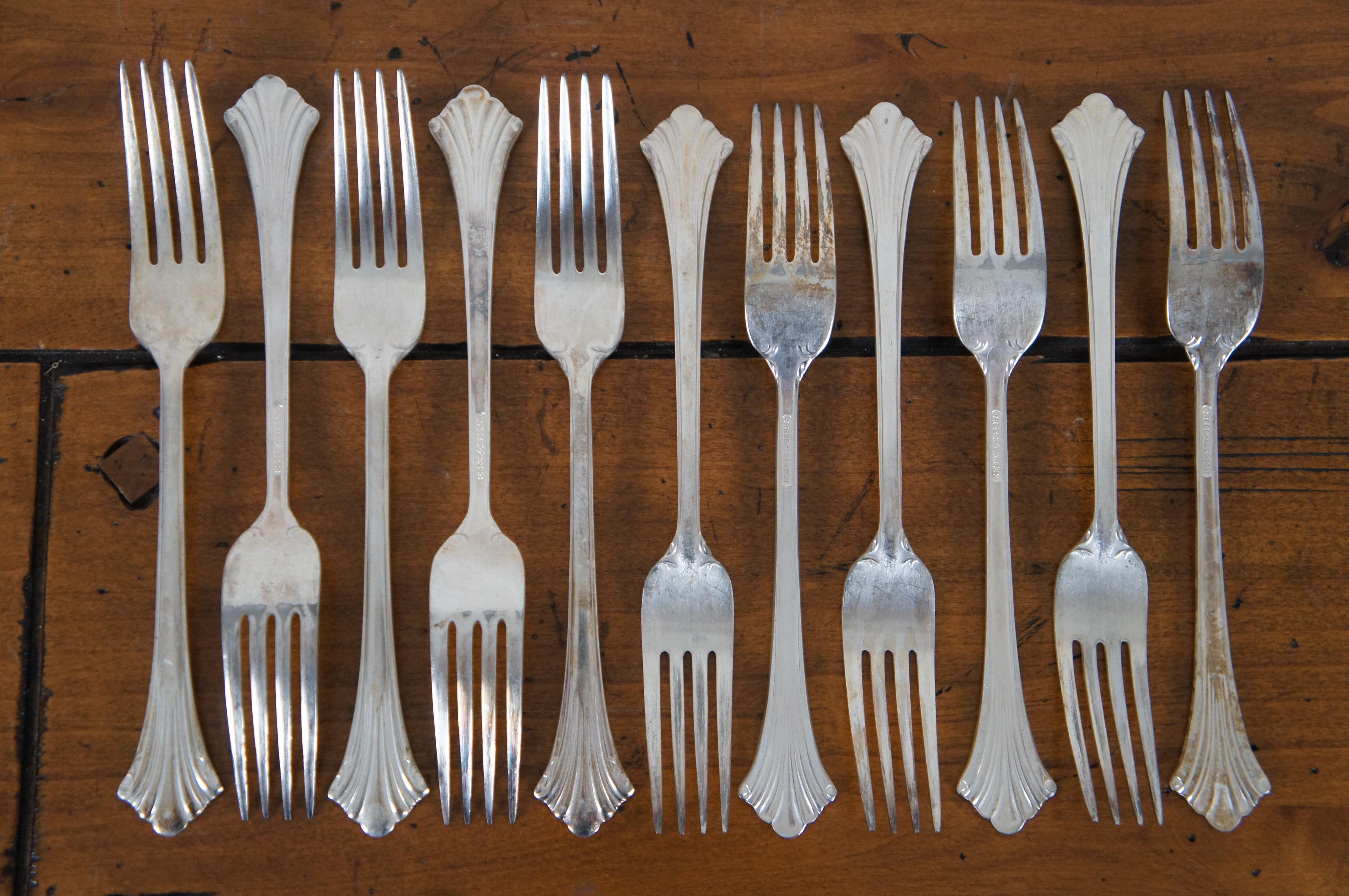65 Pc Vintage Reed & Barton Highlands Silver Plate Flatware Set and Case 2
