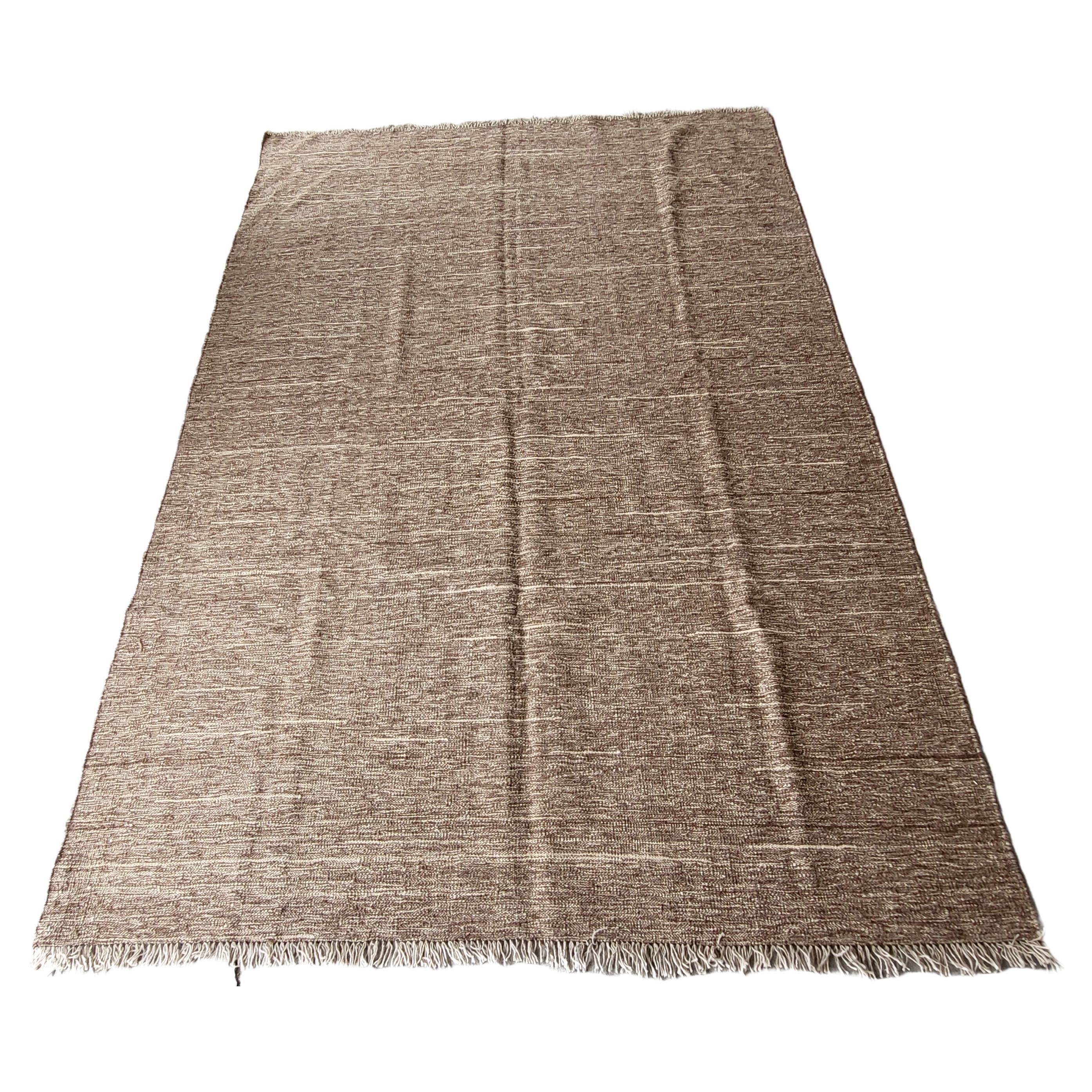 6.5' x 9' Persian Designer Gabbeh Kilim- Contemporary and 100% Natural Wool For Sale