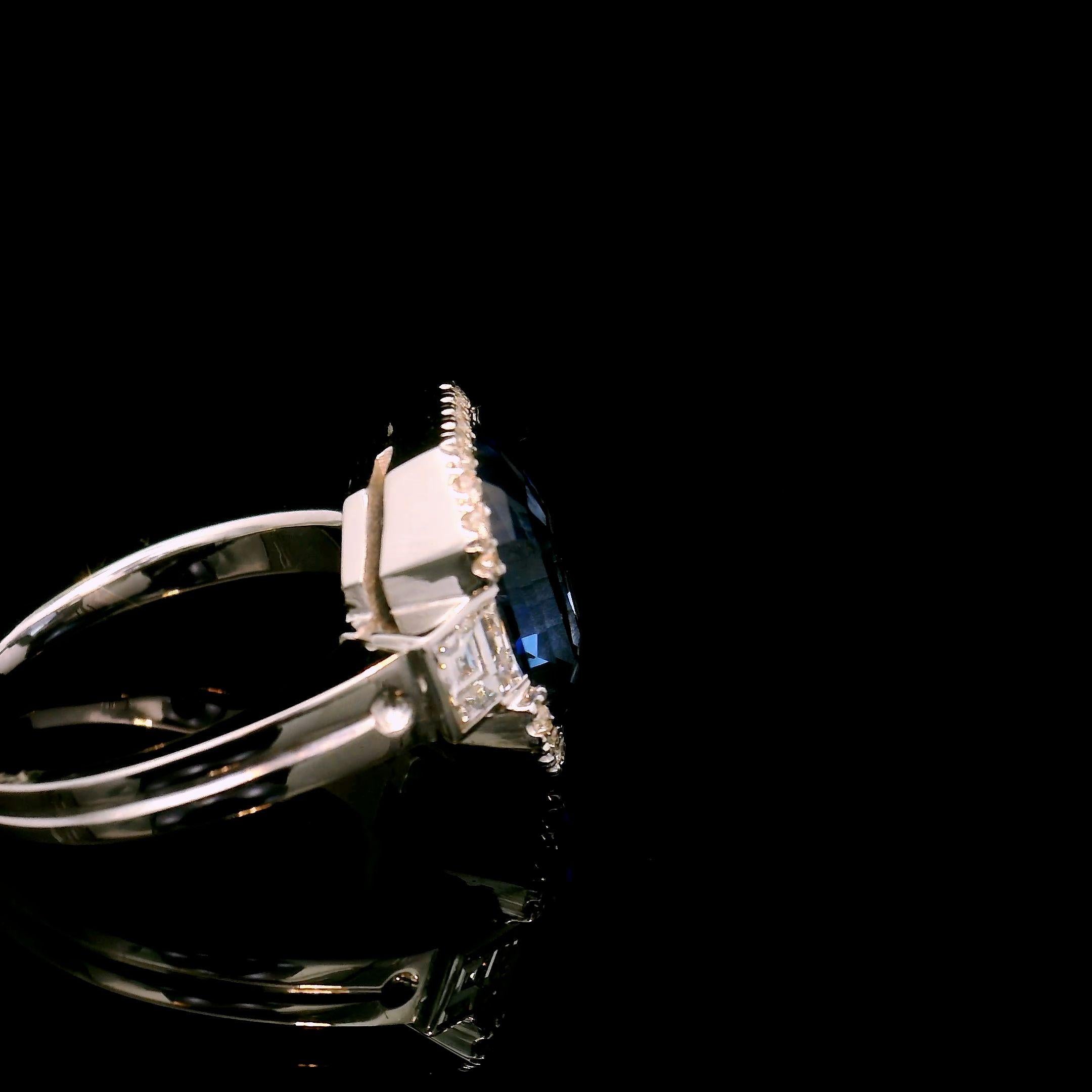 6.50 Blue Ceylon sapphire ring For Sale 10