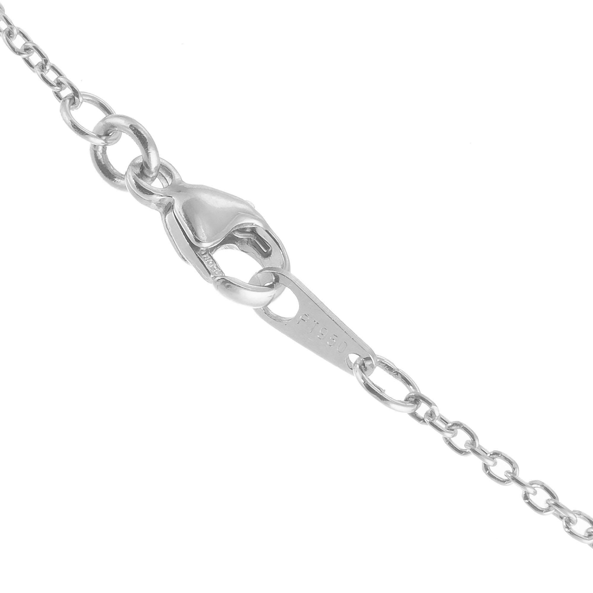 Halskette mit 6,50 Karat Aquamarin-Diamant-Platin-Anhänger in Drachenform (Kiteschliff) im Angebot