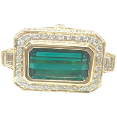 6.50 Carat Chrome Green Emerald Cut Tourmaline 6.50 Carat Chrome Green Emerald Cut Tourmaline