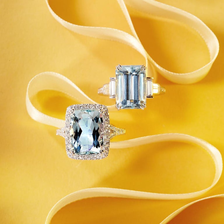 PINK CAVIAR 0.72ct White Cushion Cut & Pink Diamond Halo Engagement Ring in 18ct White Gold main image 1