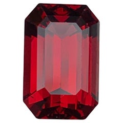 6,50 Karat tiefroter Rhodolith-Granat Smaragdschliff natürlicher loser Edelstein für Ring