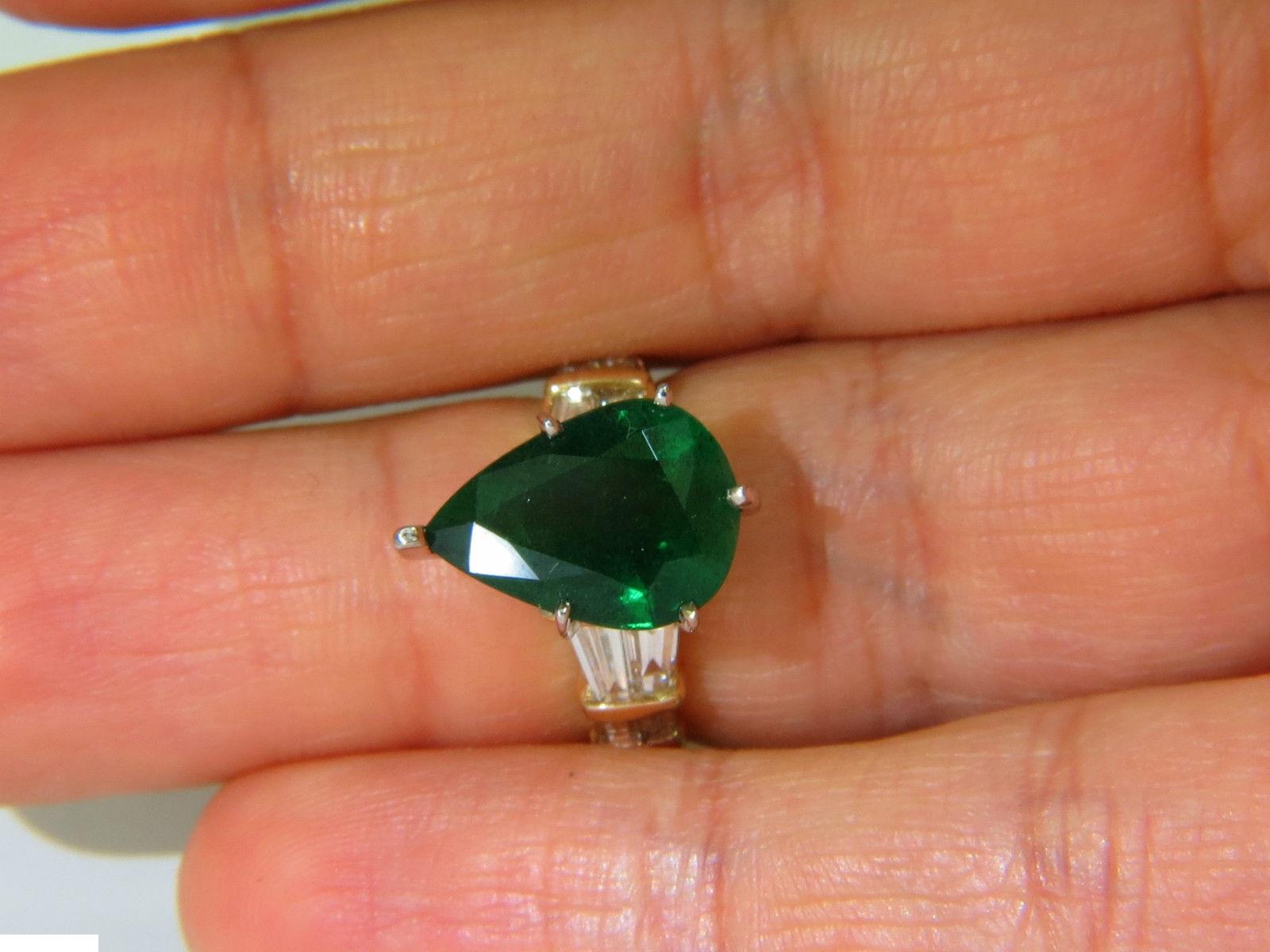 6.50 Carat Natural Emerald Diamond Ring 14 Karat 7