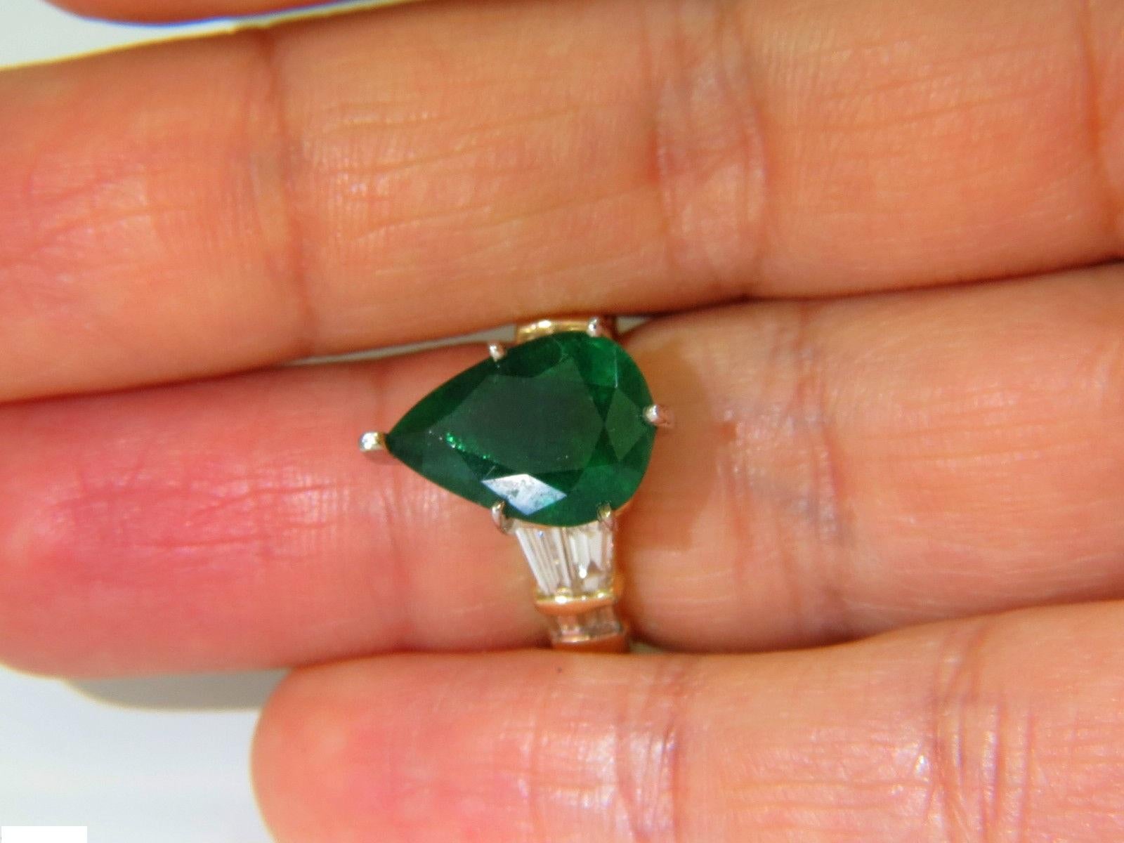 6.50 Carat Natural Emerald Diamond Ring 14 Karat 8