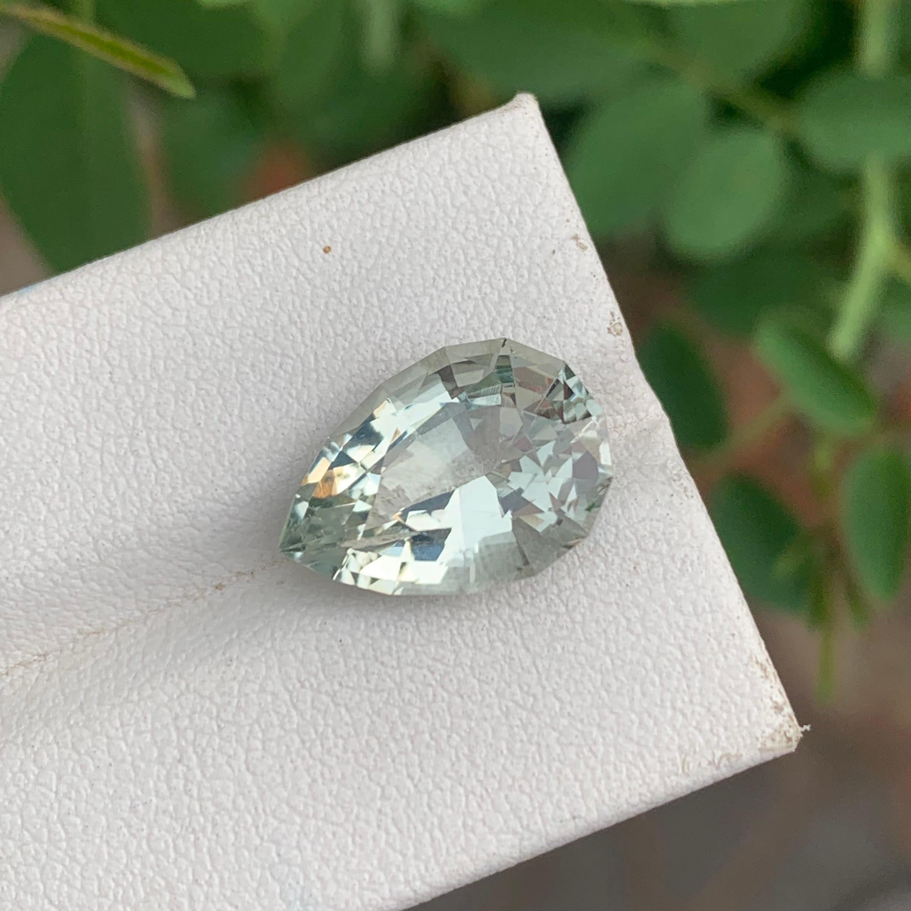 6.50 Carat Natural Loose Green Amethyst Pear Shape Gem For Jewellery (Améthyste verte en vrac en forme de poire pour bijoux) Neuf - En vente à Peshawar, PK
