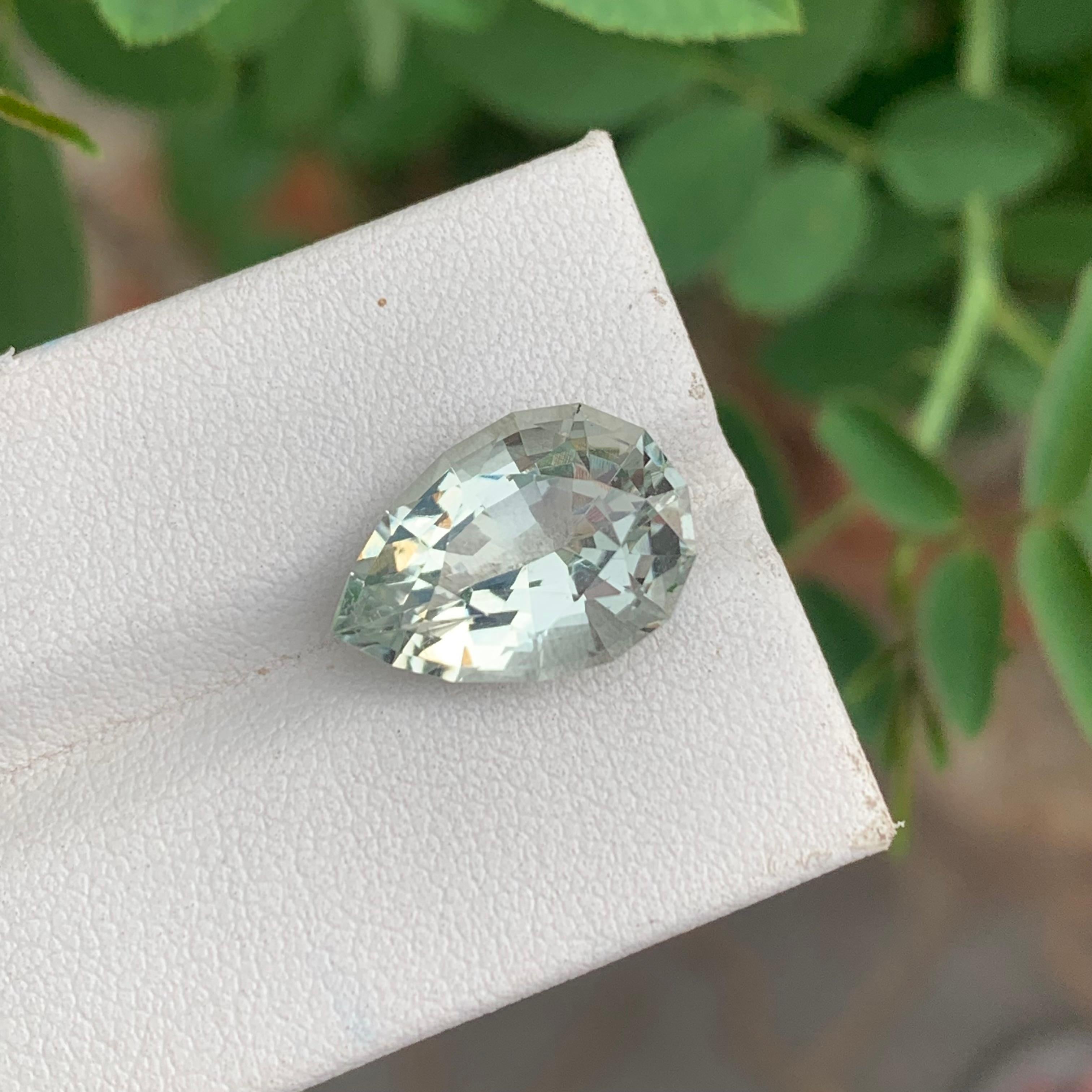 6.50 Carat Natural Loose Green Amethyst Pear Shape Gem For Jewellery (Améthyste verte en vrac en forme de poire pour bijoux) en vente 2