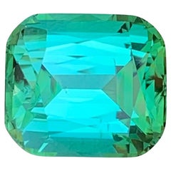 6.50 Carat Natural Loose Green Tourmaline Cushion Shape Gemstone