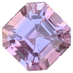 Kunzite rose naturelle taille Asscher de 6,50 carats pour la fabrication de bijoux 