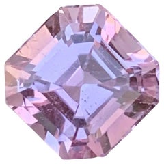 Kunzita rosa suelta de 6,50 quilates natural gema talla asscher para joyería