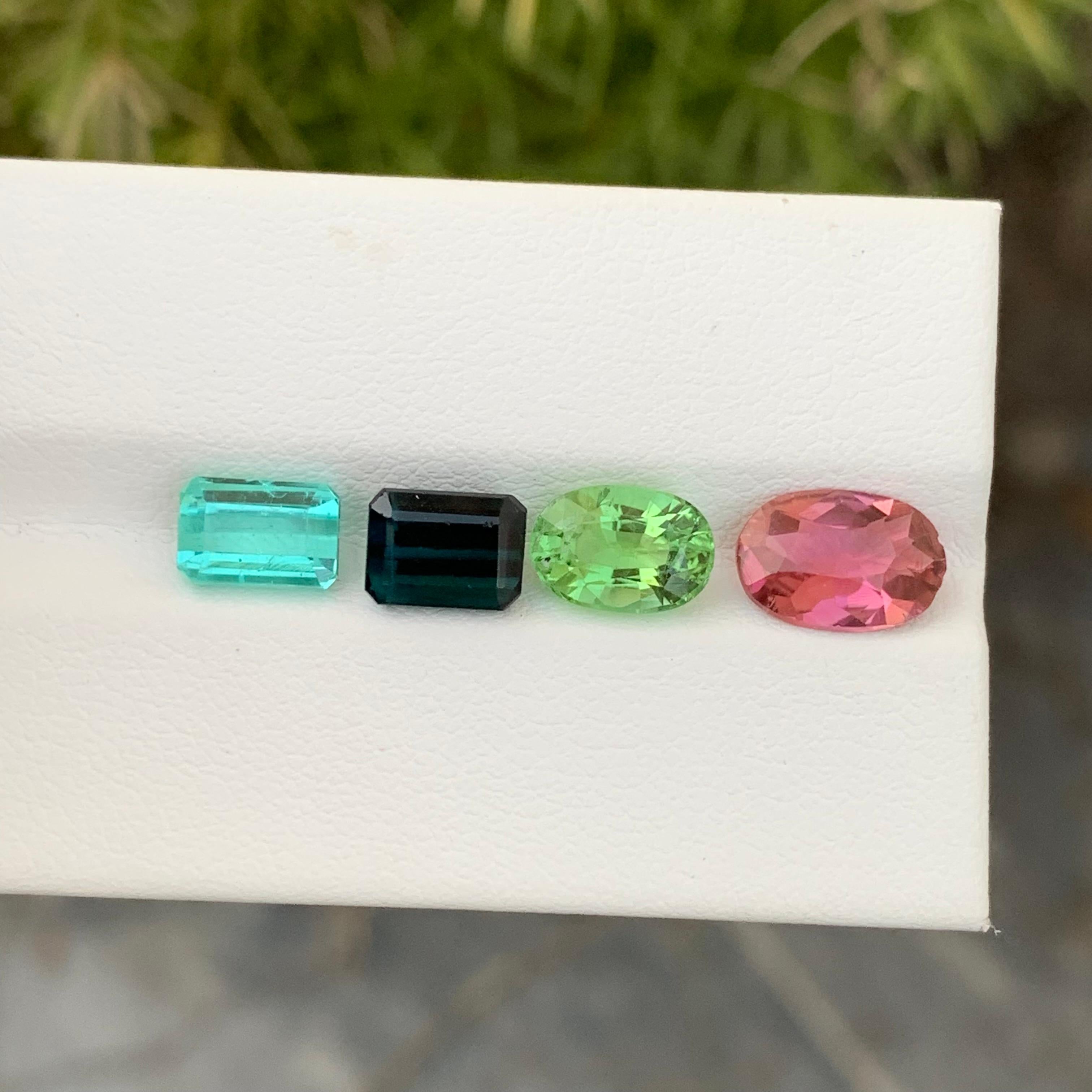 6,50 Karat natürlicher loser Turmalin Set Multi Form Edelstein für Schmuckherstellung im Zustand „Neu“ im Angebot in Peshawar, PK