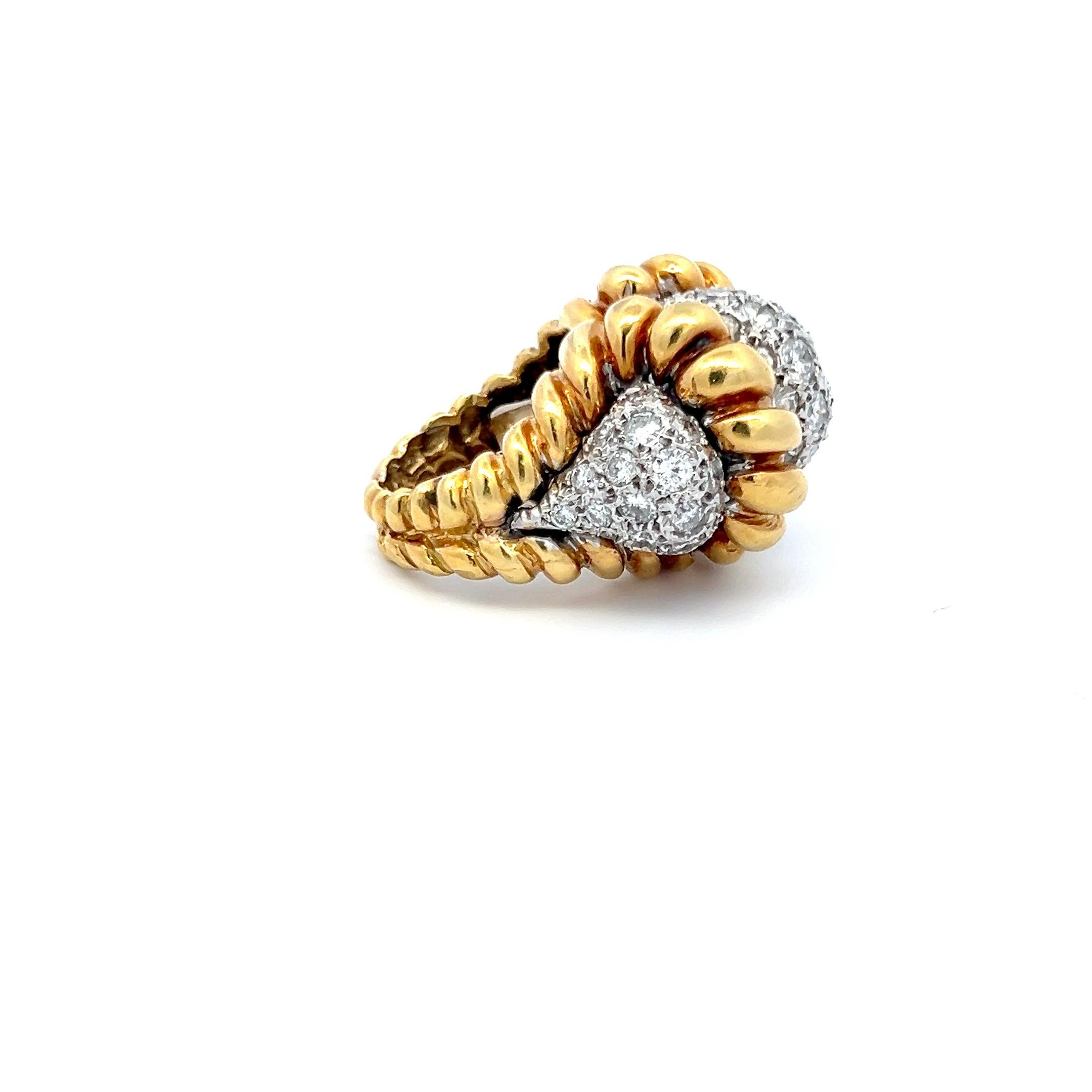 Title:
6.50 Carat Old European Cut H SI1 Diamond 18 Karat Two Tone Gold Cocktail Ring
Style:
Cocktail
Metal:
18 Karat Two Tone Gold
Gemstone 1:
6.5 Carat Diamond
Number of Stones:
66
Color:
H
Clarity:
SI1
Shape:
Old European