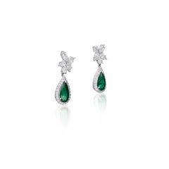 6.50 Carat Pear Cut Diamond Earrings