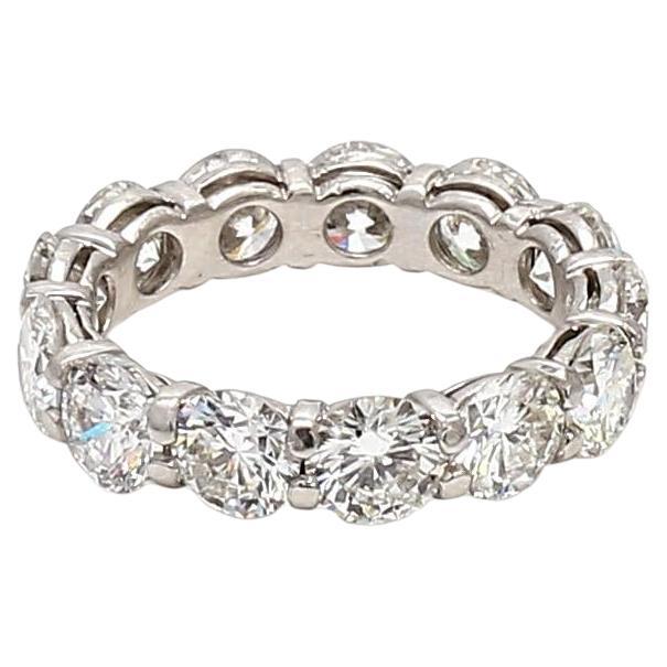 6.50 Carat Round Brilliant G VS2 Diamond Platinum Eternity Band Ring (bague d
éternité en platine)